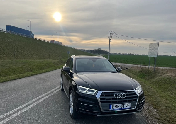 Audi Q5 cena 123900 przebieg: 100738, rok produkcji 2018 z Brzeziny małe 667